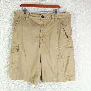 Hurley Cargo Shorts Mens 36 Beige Lightweight Stretch Retro Summer